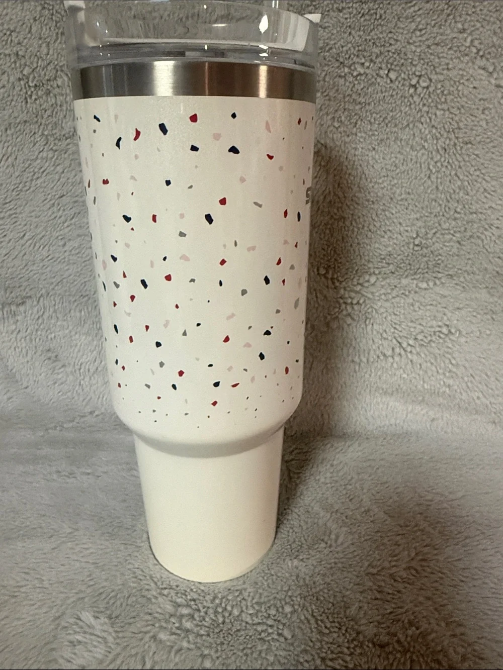 Stanley White Confetti Travel Tumbler with Handle - Picture 4 of 7